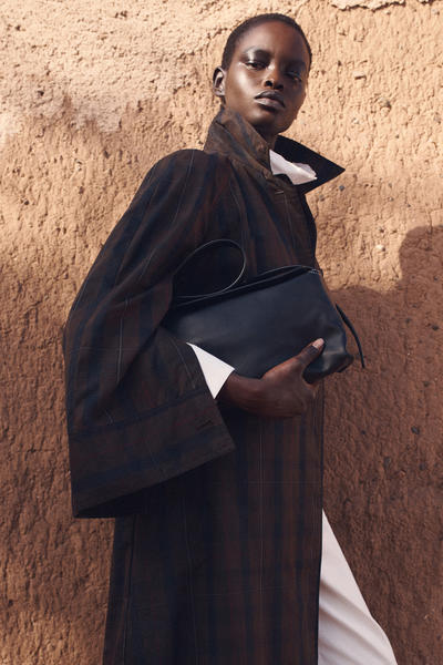 COS チェック柄  撥水加工コットン カーコート