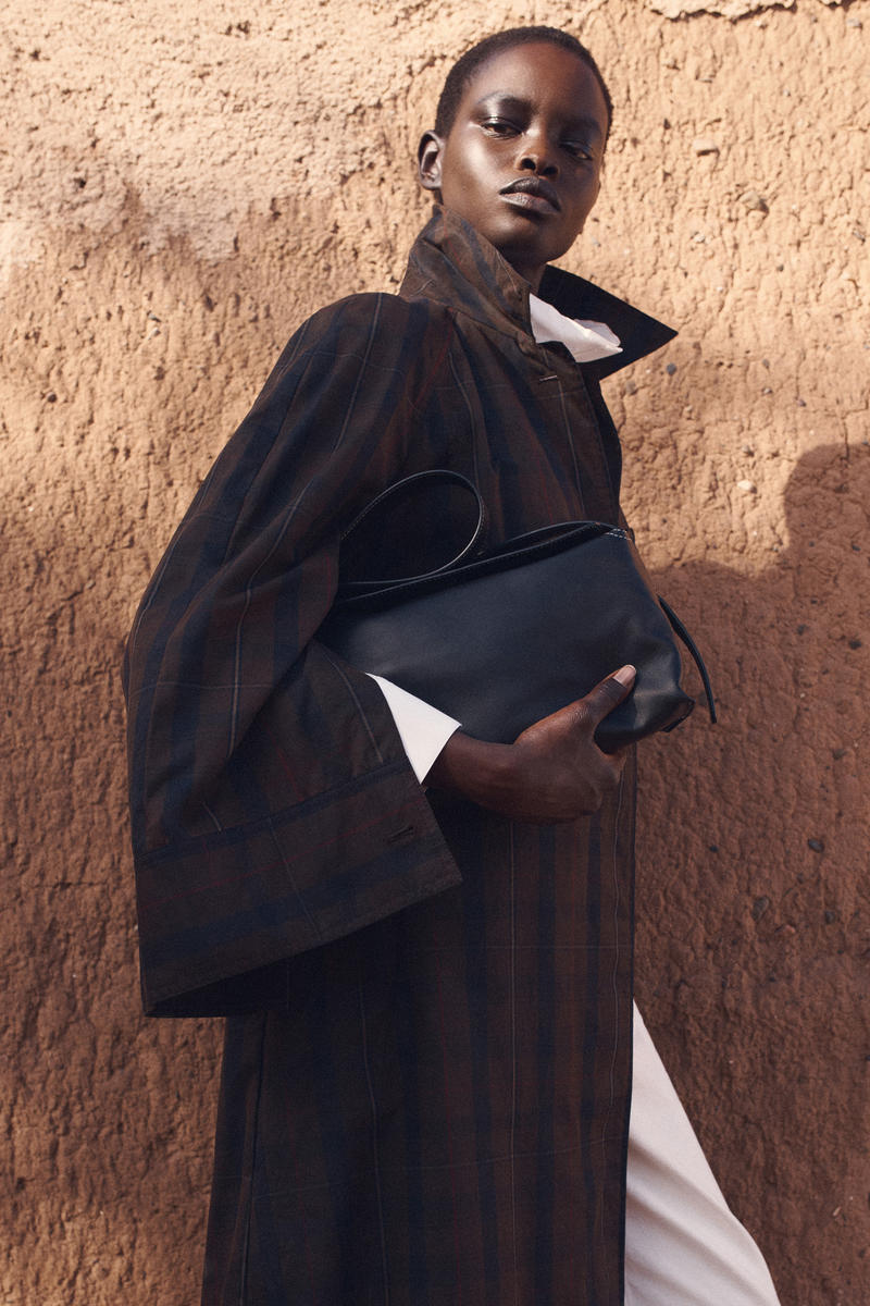 COS チェック柄  撥水加工コットン カーコート