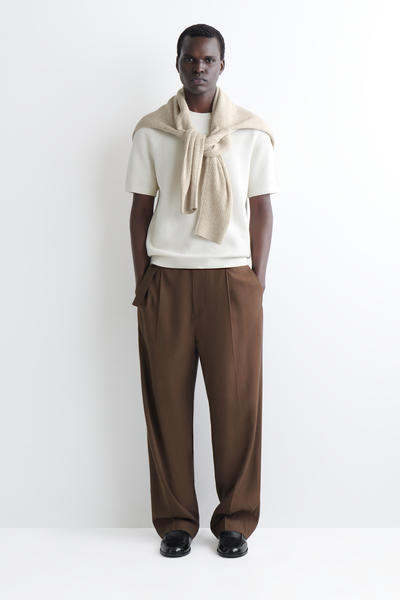 COS ワッフルニットコットンTシャツ