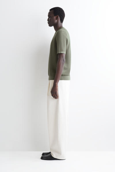 COS ワッフルニットコットンTシャツ