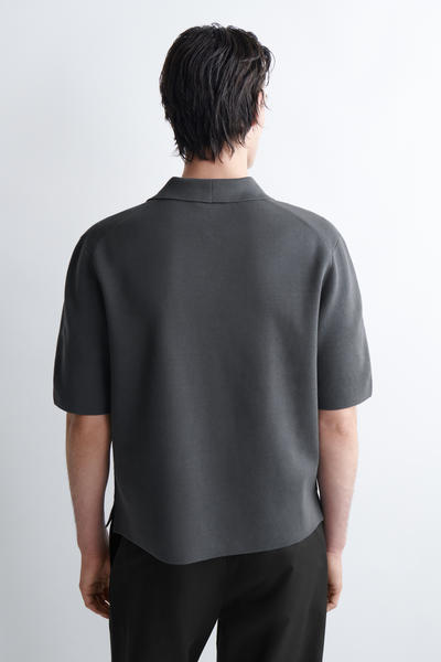 COS ミラノニット　コットンポロシャツ