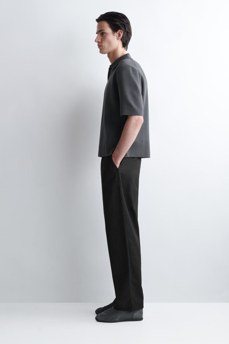 COS ミラノニット　コットンポロシャツ