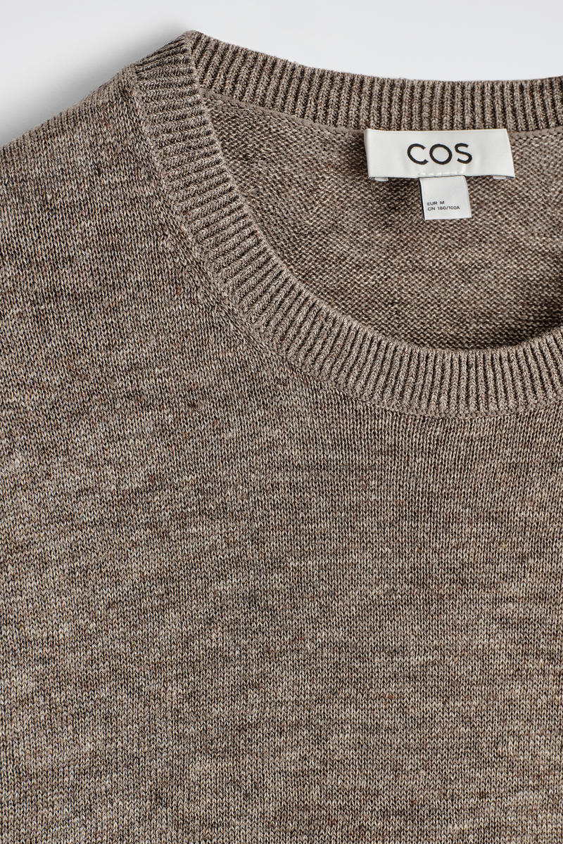 COS ニットリネンクルーネックセーター