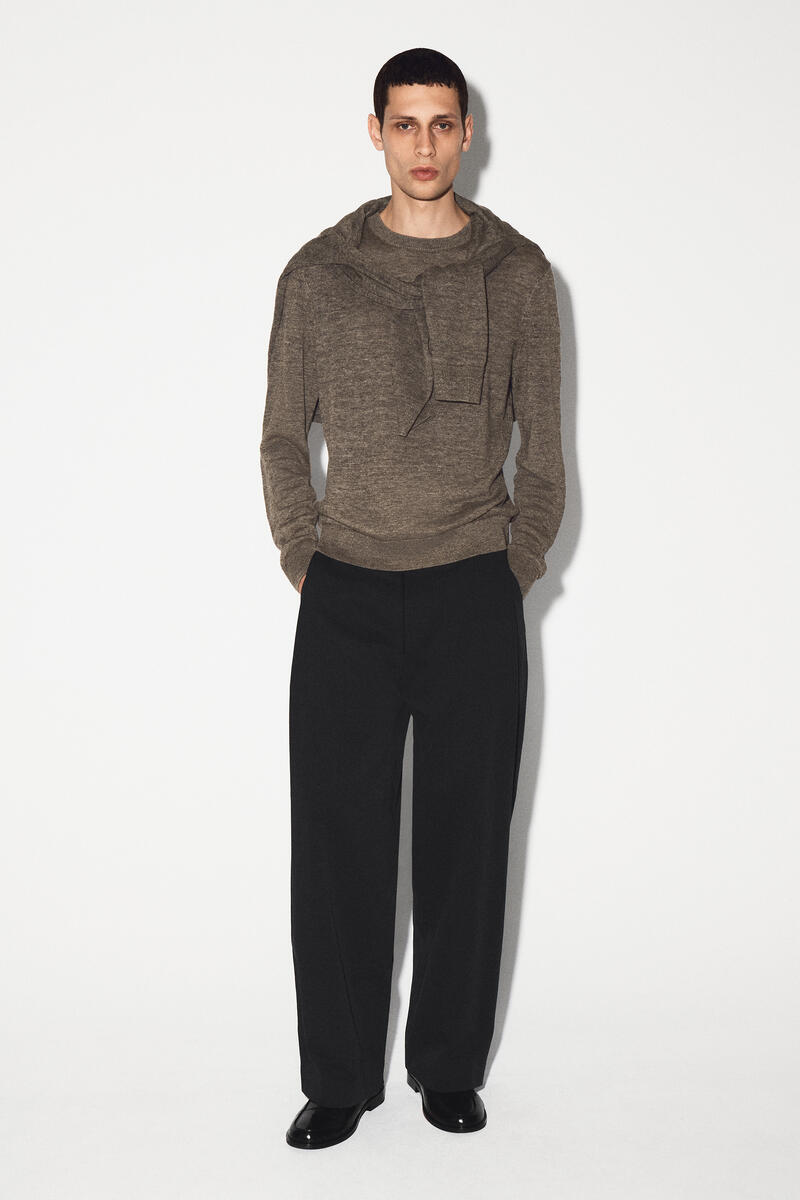 COS ニットリネンクルーネックセーター