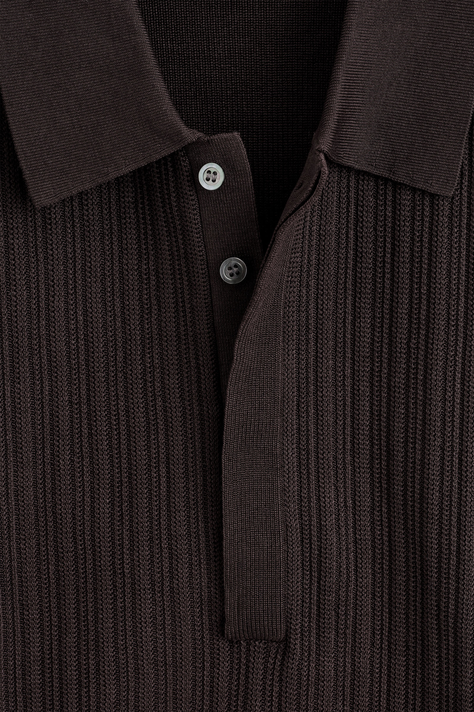 TEXTURED-PANEL COTTON POLO SHIRT テクスチャードパネル コットン
