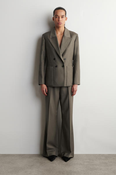 COS テーラードウールツイルブーツカットパンツ