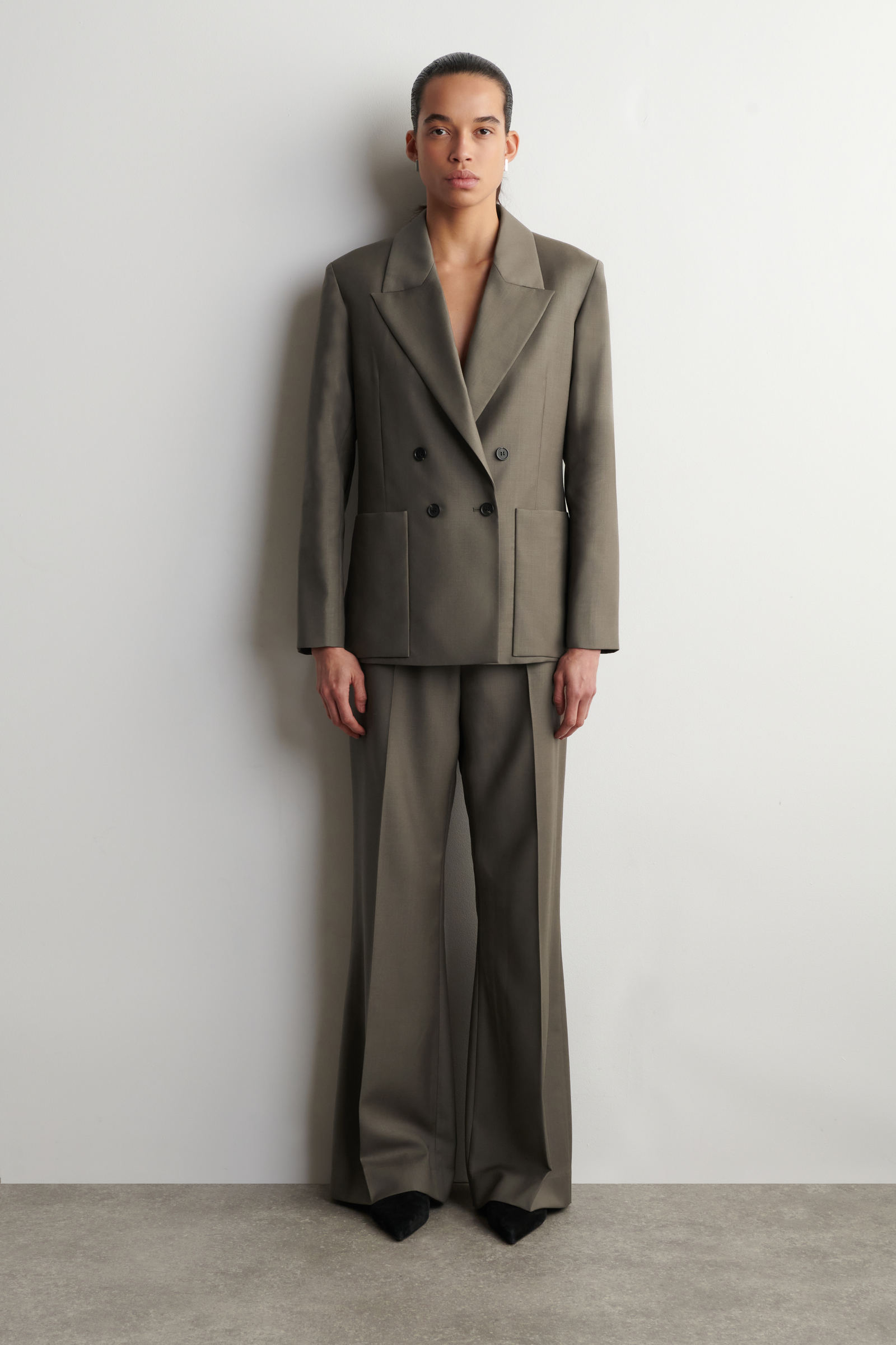 TAILORED WOOL-TWILL BOOTCUT TROUSERS テーラードウールツイルブーツ