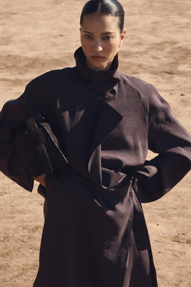 COS ユーティリティ トレンチ風ミディドレス