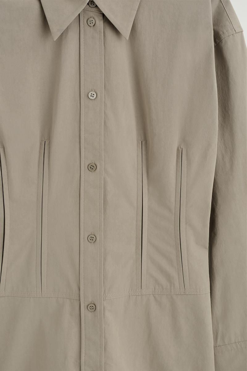 COS ウエストマーク コットンシャツドレス