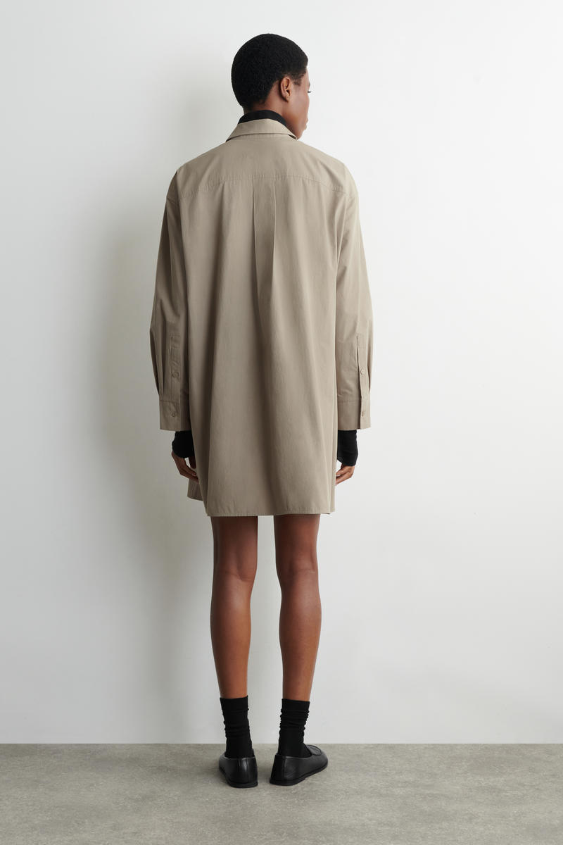 COS ウエストマーク コットンシャツドレス