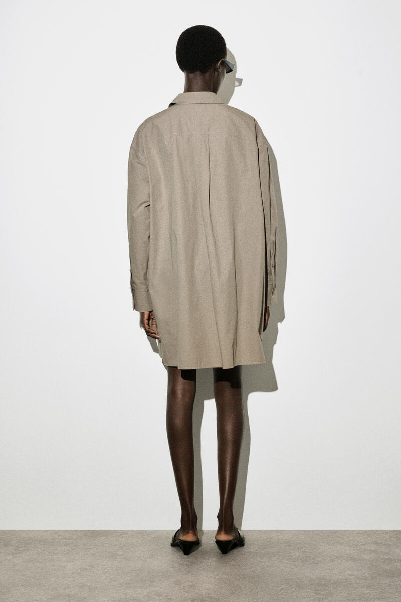 COS ウエストマーク コットンシャツドレス