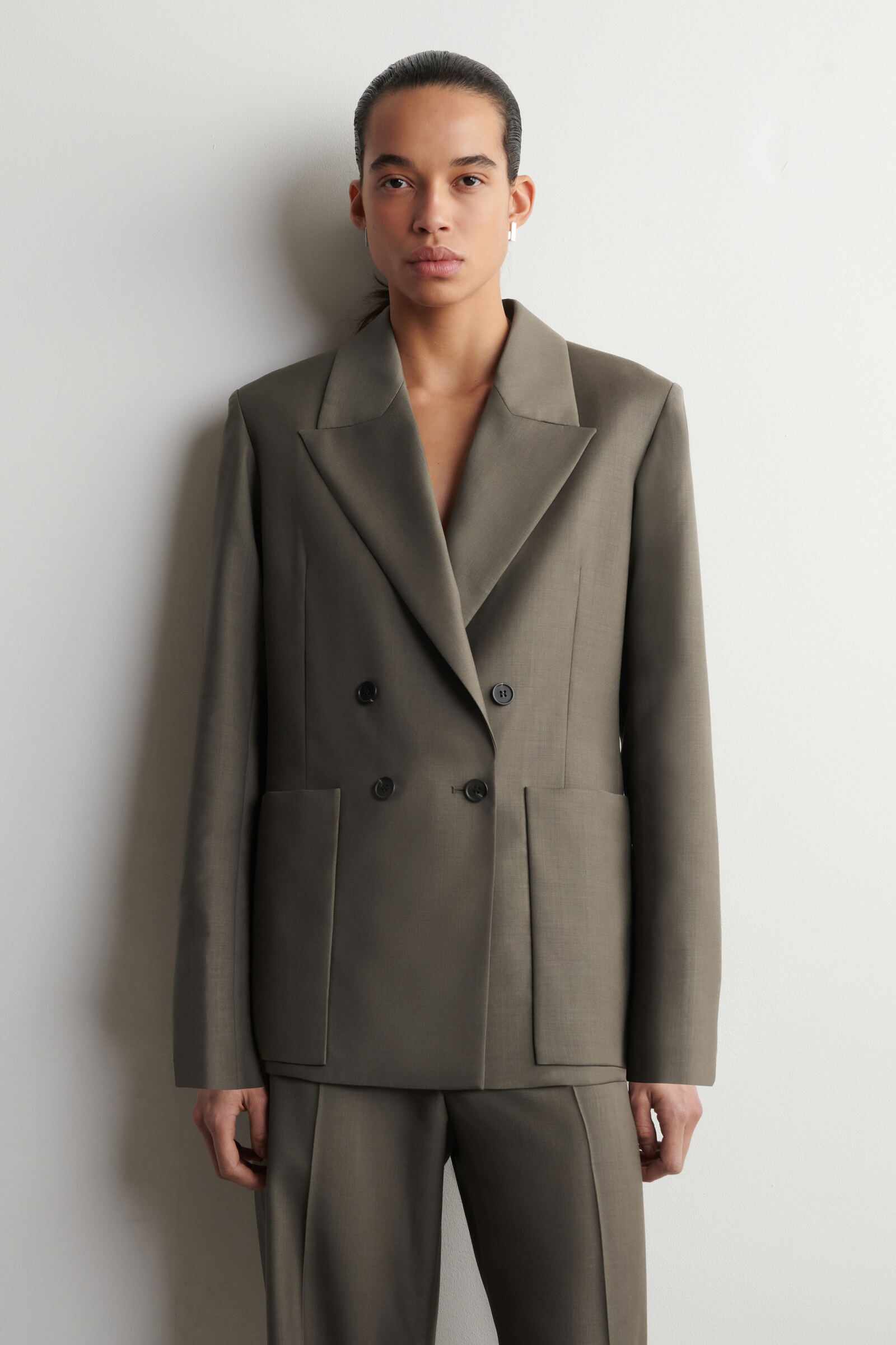 DOUBLE-BREASTED WOOL-TWILL BLAZER ダブルブレスト ウールツイル