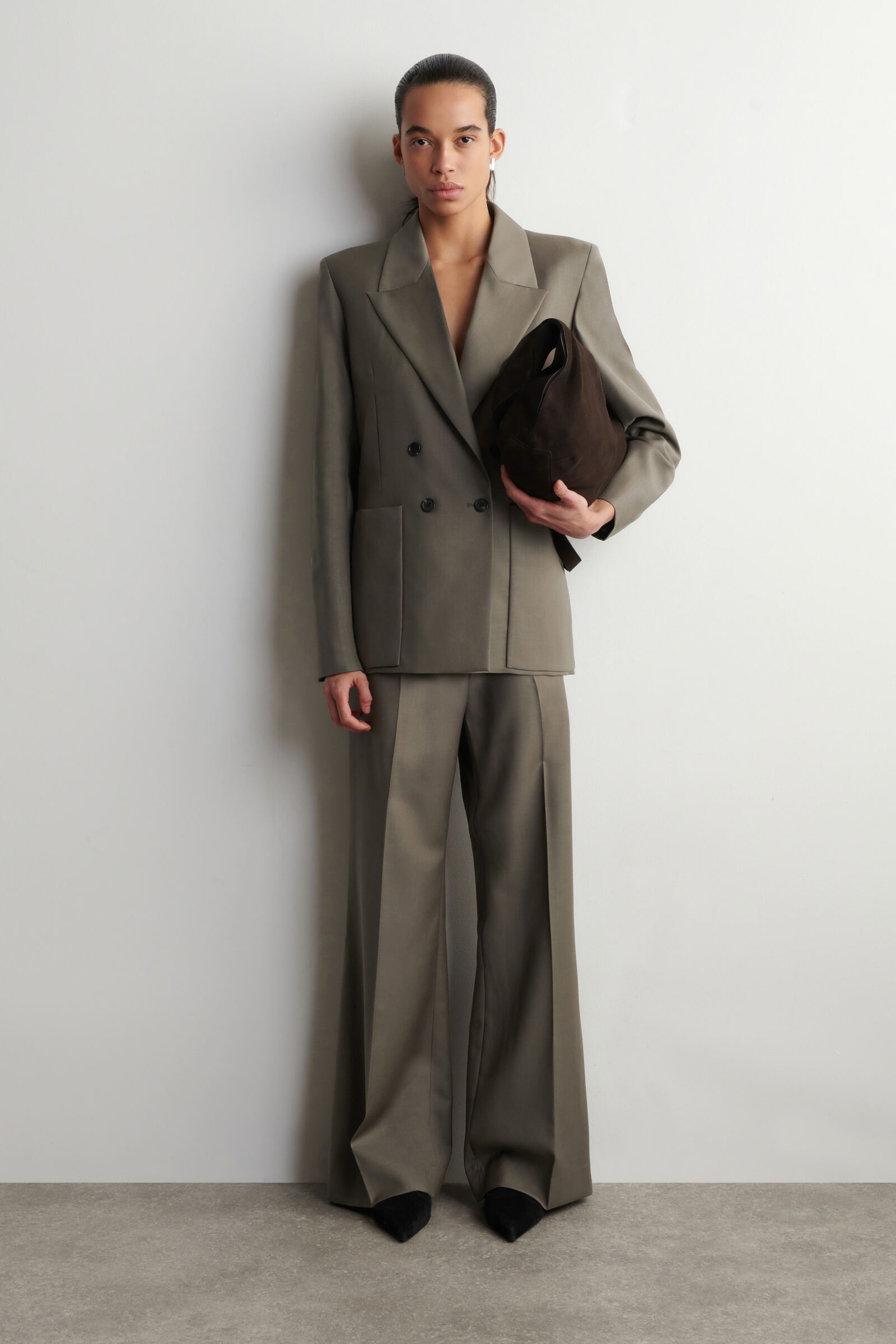 DOUBLE-BREASTED WOOL-TWILL BLAZER ダブルブレスト ウールツイル