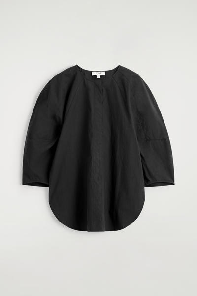 COS 彫刻的なピマコットン ポプリンブラウス