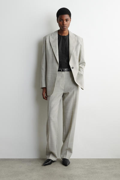 COS 彫刻的なピマコットン ポプリンブラウス