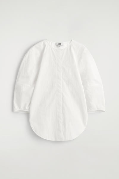COS 彫刻的なピマコットン ポプリンブラウス