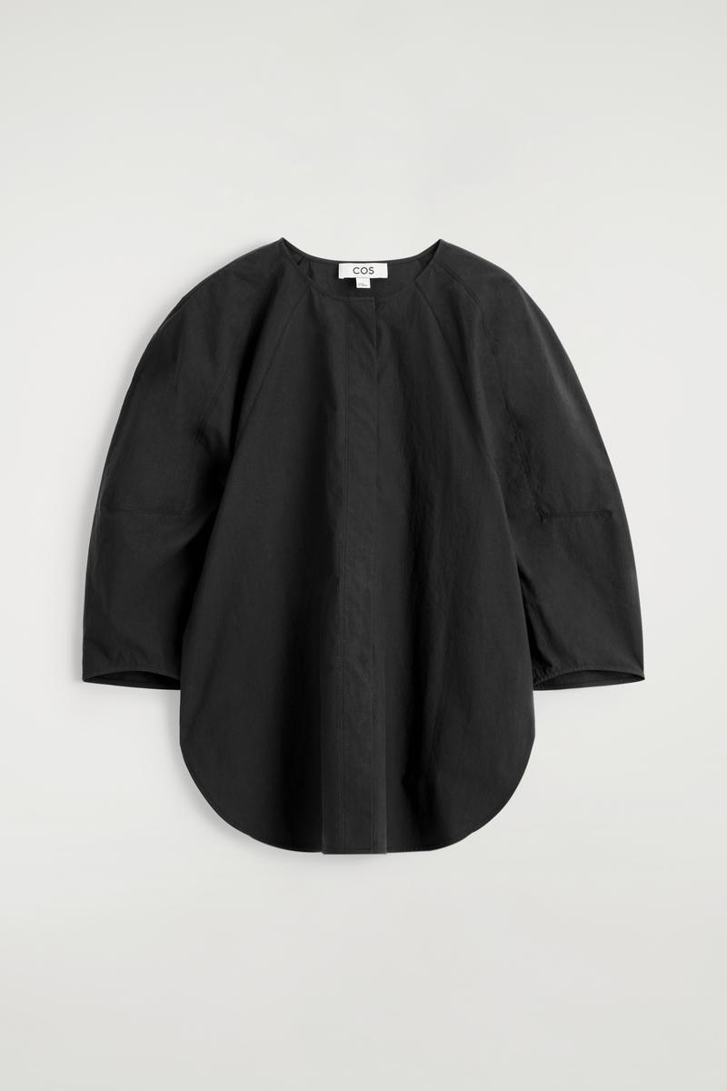 COS 彫刻的なピマコットン ポプリンブラウス