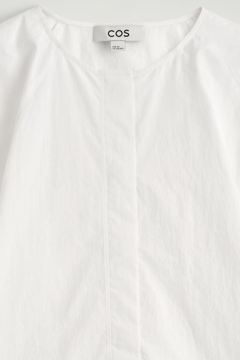 COS 彫刻的なピマコットン ポプリンブラウス