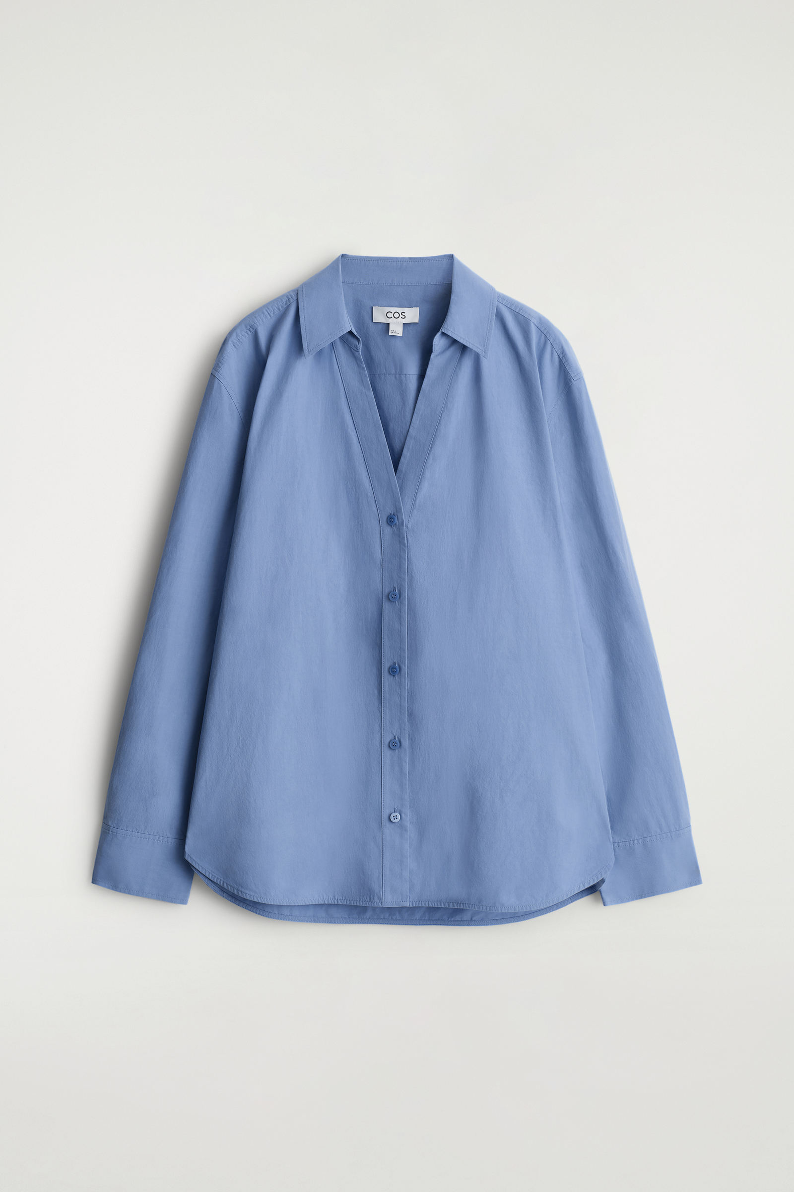 OPEN-COLLAR COTTON-POPLIN SHIRT オープンカラー コットンポプリン 