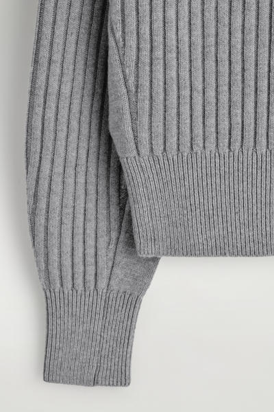 COS リブメリノウールジャケット