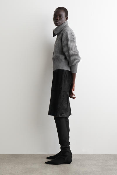 COS リブメリノウールジャケット