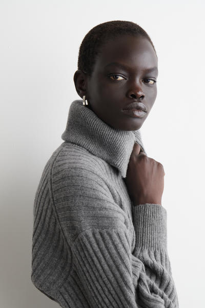 COS リブメリノウールジャケット