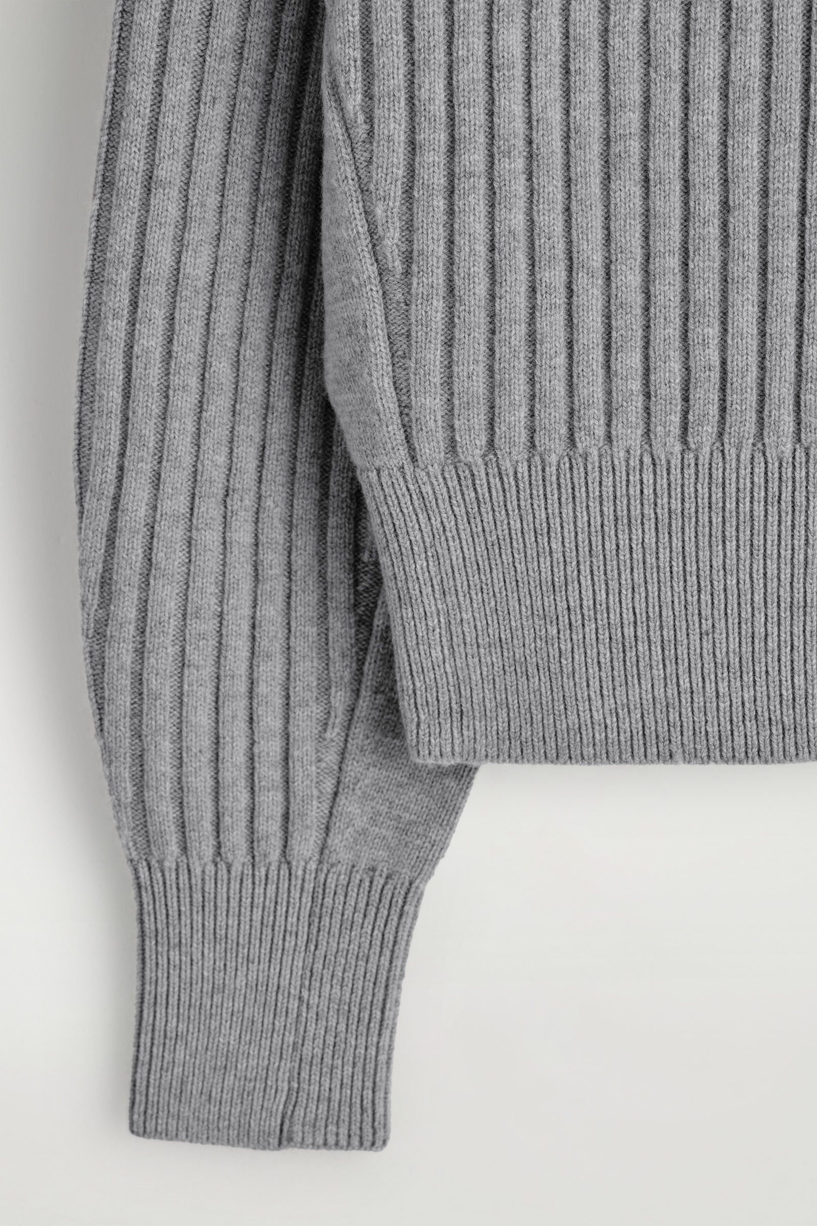 RIBBED MERINO WOOL JACKET リブメリノウールジャケット グレー