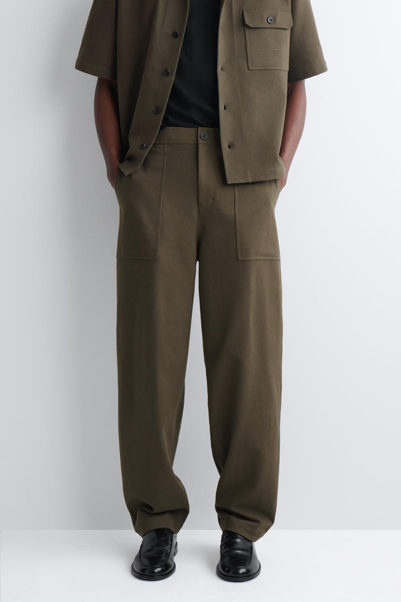 COS コットン ストレートレッグ ユーティリティパンツ