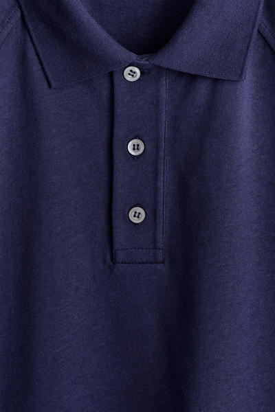 COS リラックスフィット コットンリネン ポロシャツ