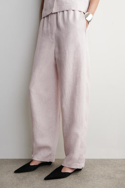 COS リネンバレルレッグパンツ