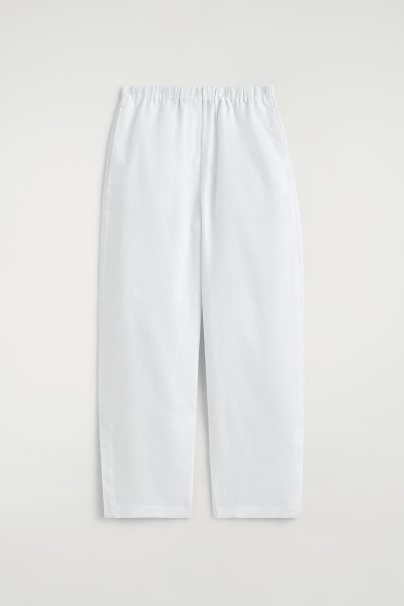 COS リネンバレルレッグパンツ