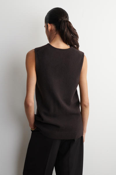 COS ウールVネックチュニックベスト