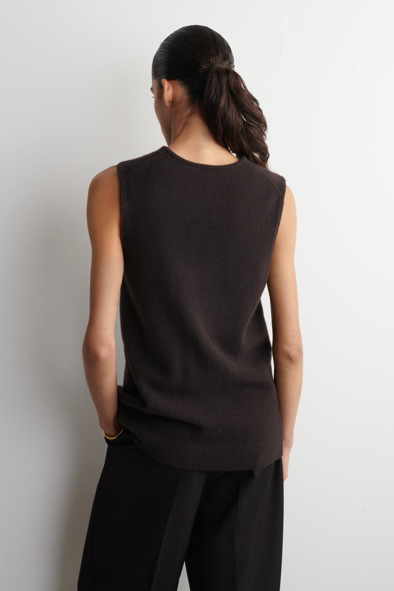 COS ウールVネックチュニックベスト