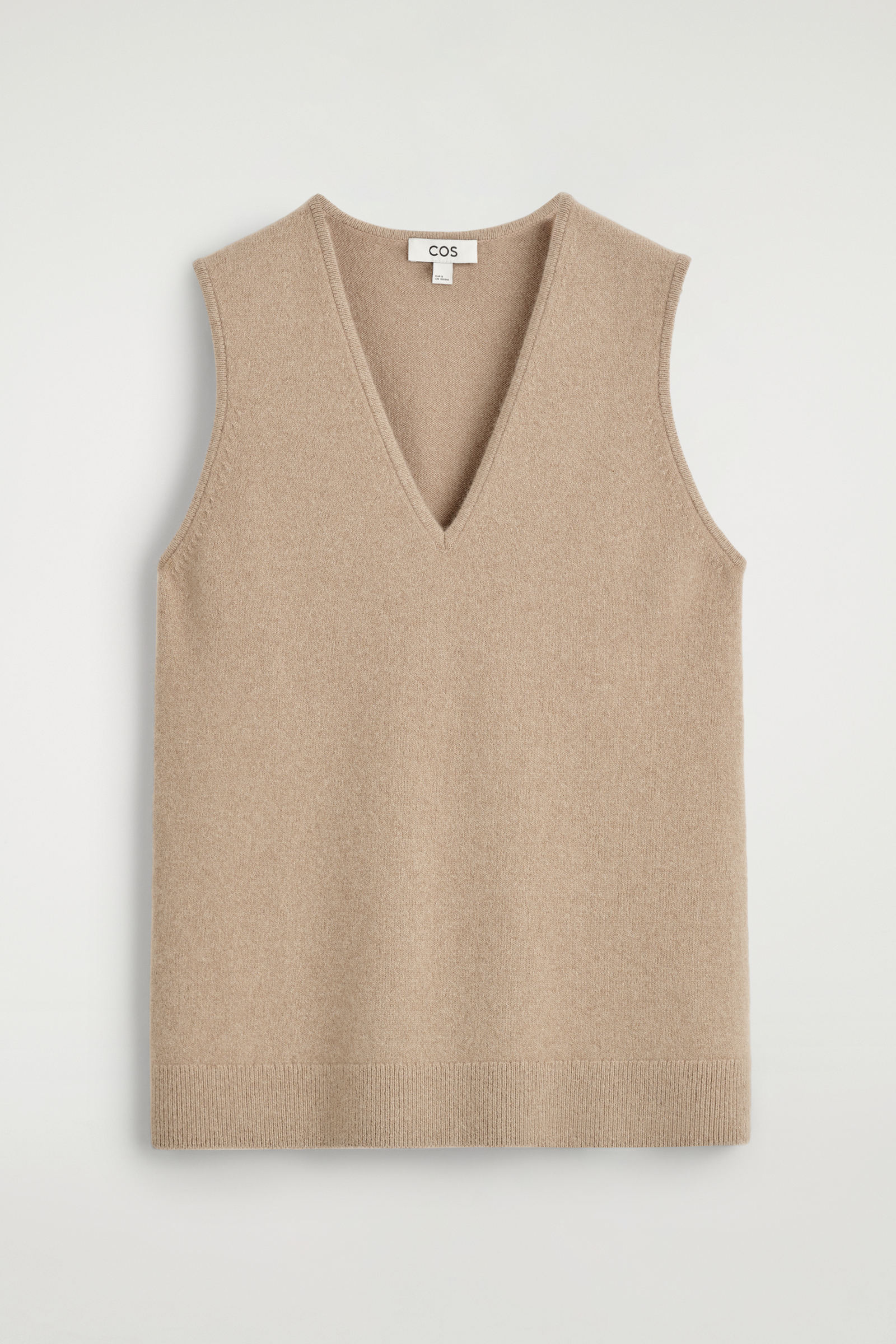 COS コントラストVネックウールベスト OVERSIZED V-NECK WOOL VEST