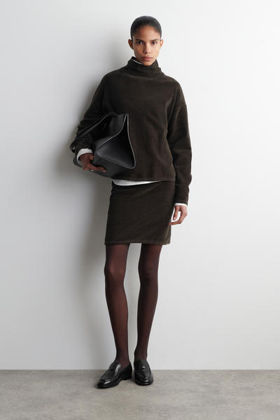 COS シェニール ファンネルネック ジャンパー