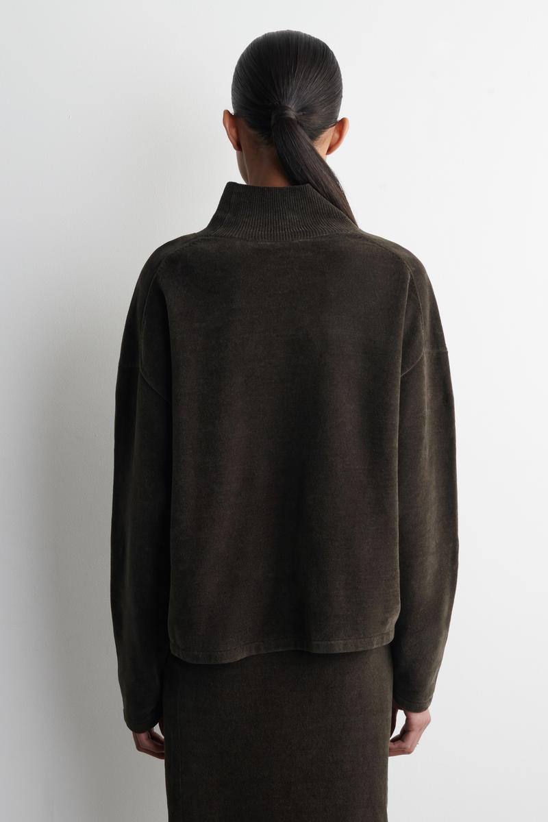 COS シェニール ファンネルネック ジャンパー