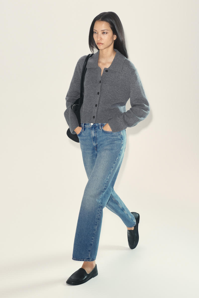 COLLARED MERINO WOOL CARDIGAN 襟付きメリノウールカーディガン