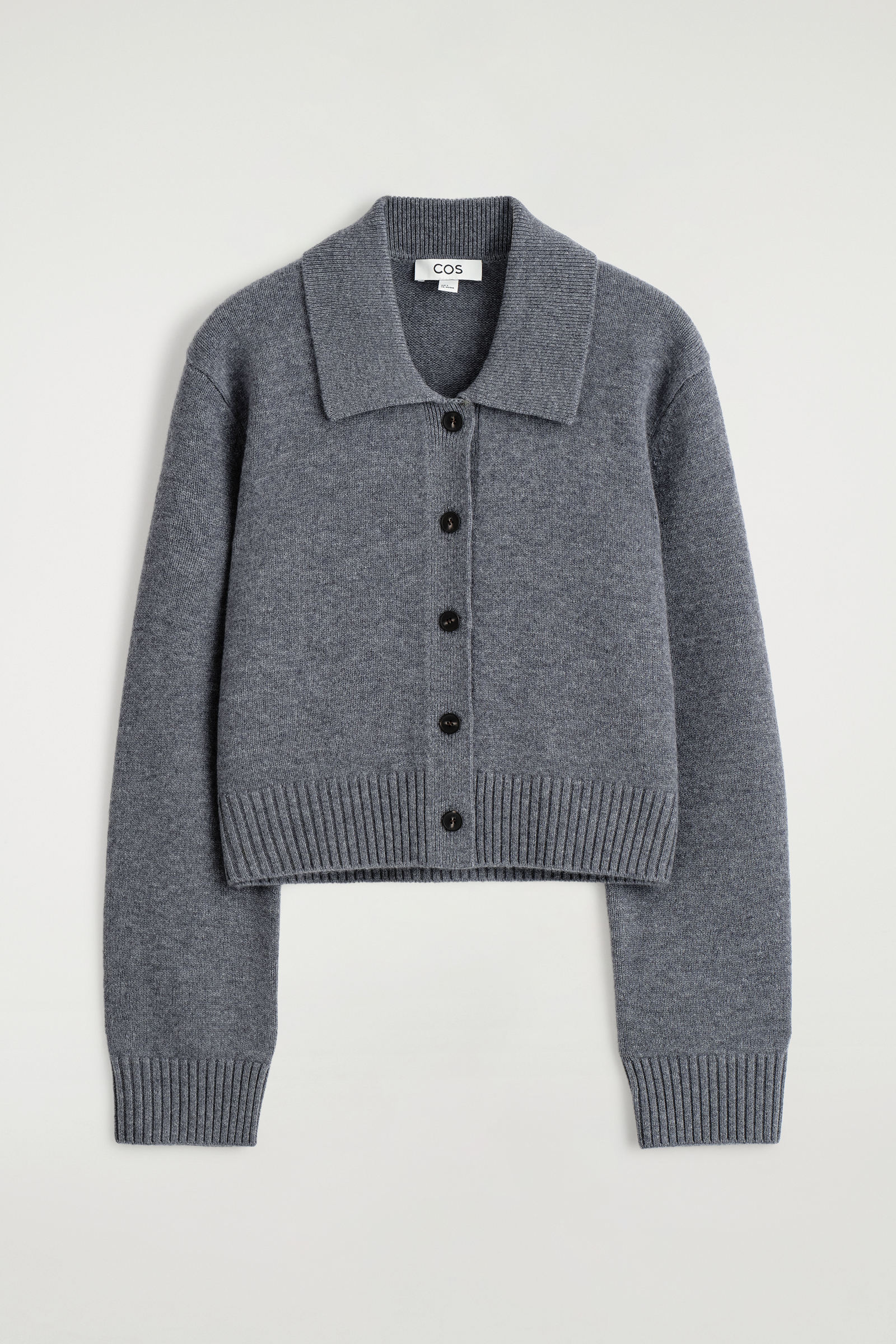 COLLARED MERINO WOOL CARDIGAN 襟付きメリノウールカーディガン
