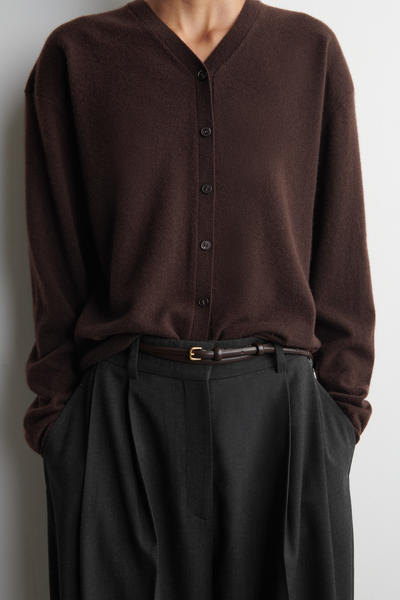 COS メリノウールVネックカーディガン