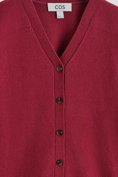 COS メリノウールVネックカーディガン