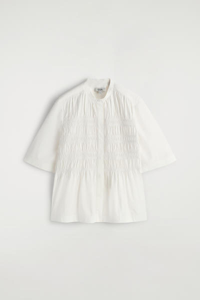 COS フリル付きコットンブラウス