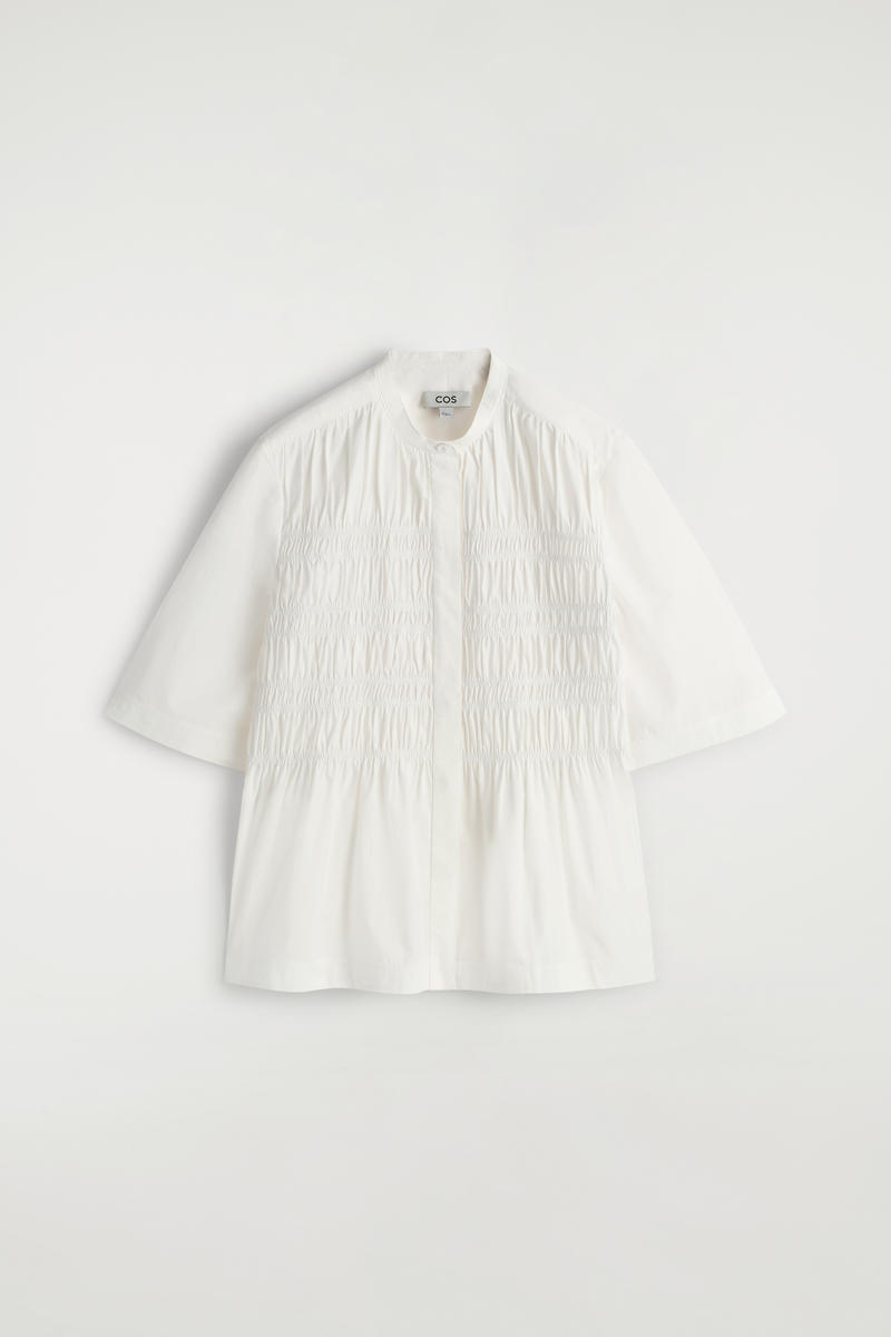 COS フリル付きコットンブラウス