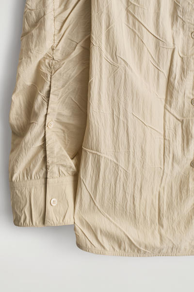 COS しわ加工 シルクシャツ