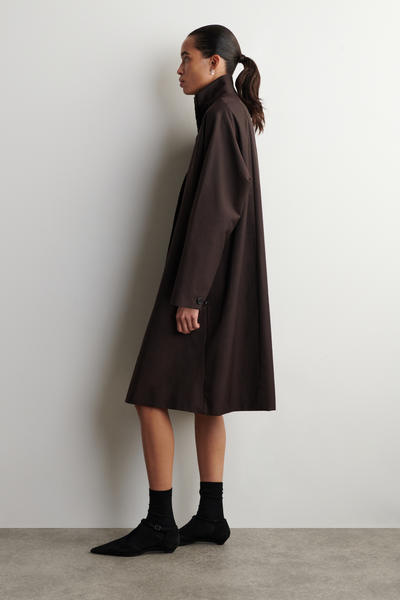 COS オーバーサイズ ファネルネックコート