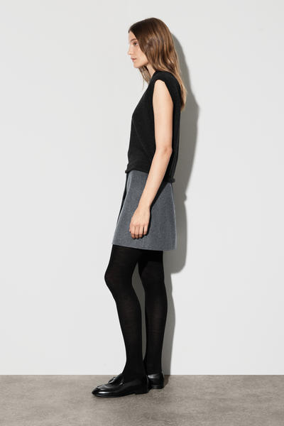 COS ボタン付き ダブルフェイスウール ミニスカート