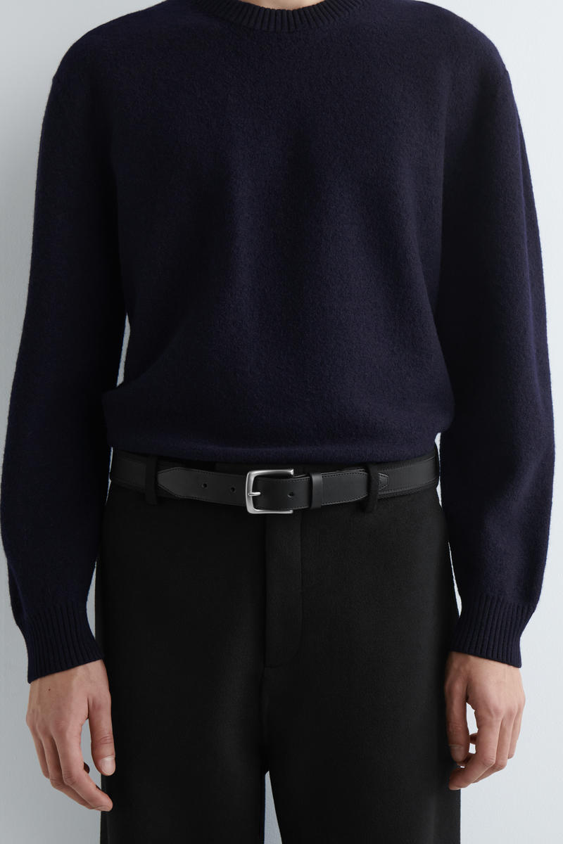 COS レザートリム付きウェビングベルト