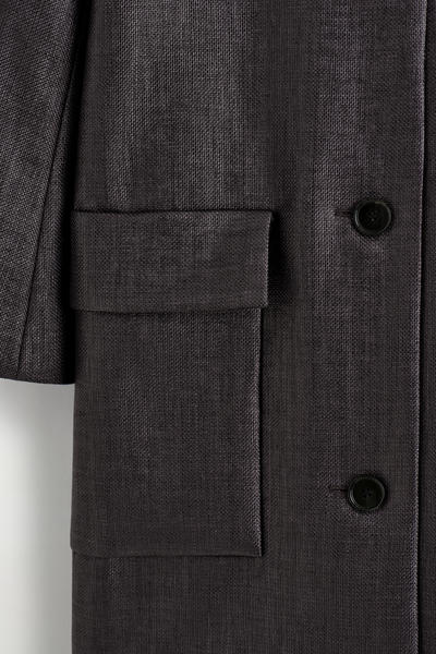 COS テクスチャード シングルブレストコート
