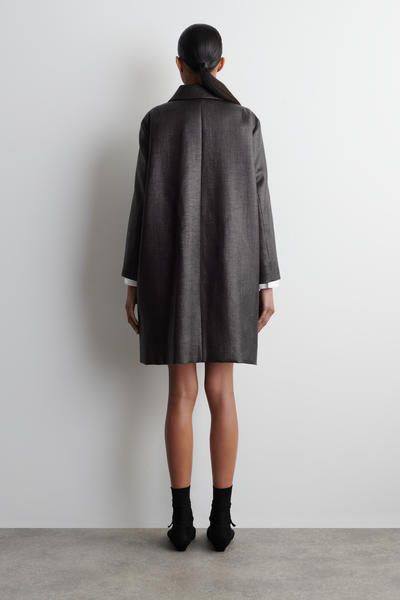 COS テクスチャード シングルブレストコート