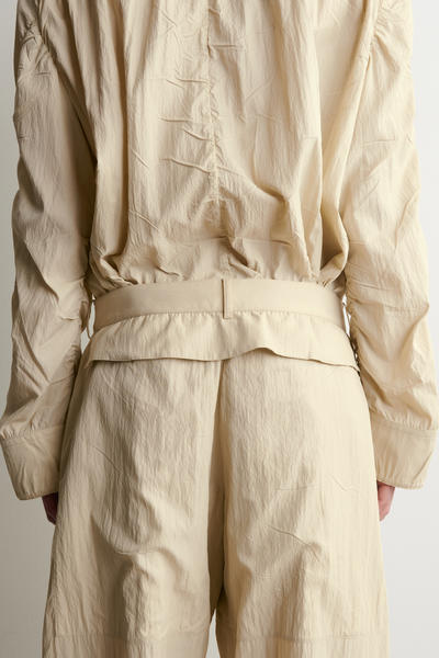 COS シワ加工シルク ストレートレッグパンツ