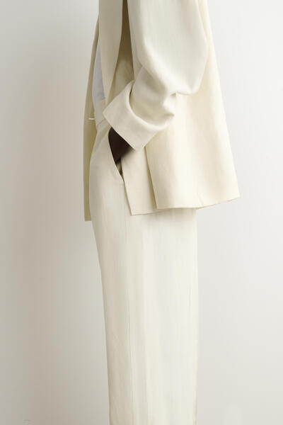 COS テーラードリネンブレンドストレートレッグパンツ